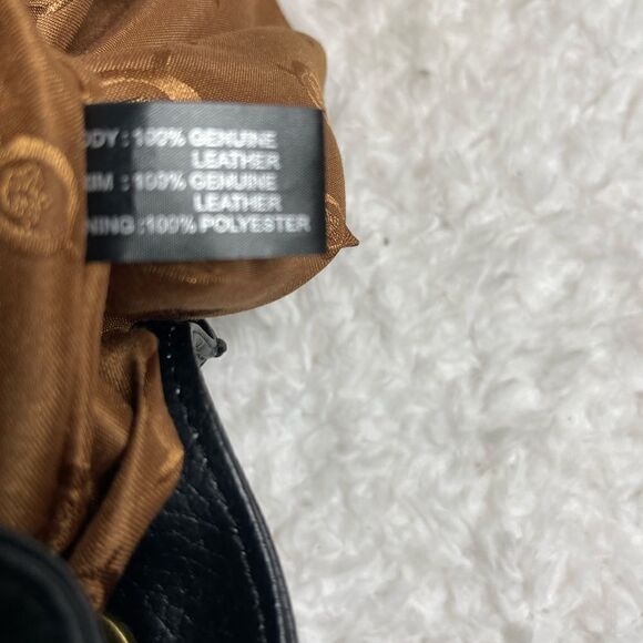 Born leather black shoulder bag drawstring tassels accent side pockets - Picture 12 of 12